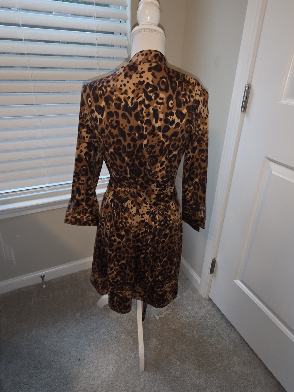 Julie Brown Leopard Print Wrap Dress - Brown and Black